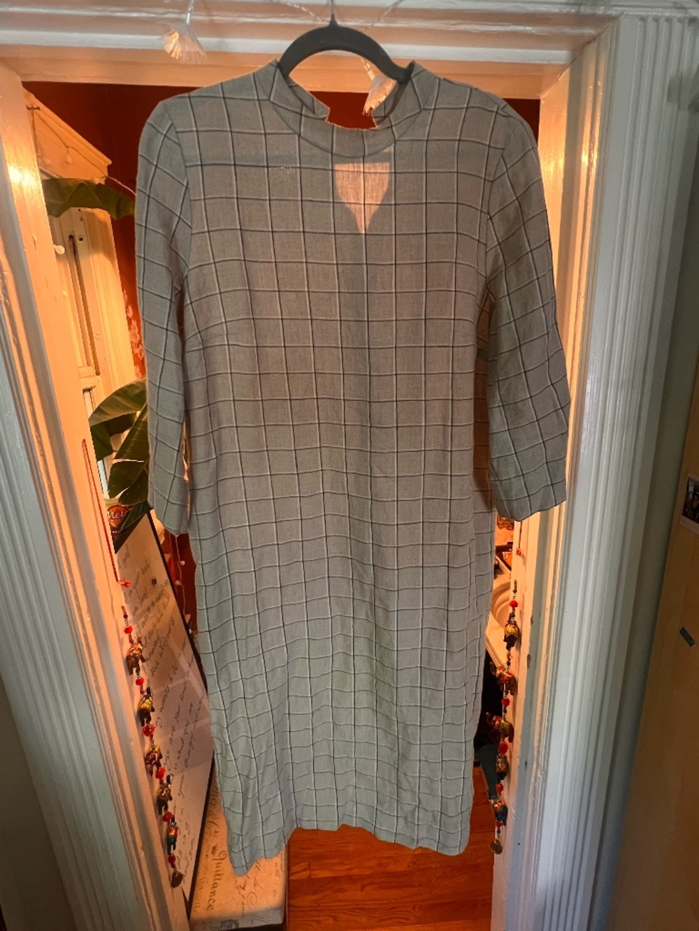 October Dress High Collar Linen Dress Archived LinenFox